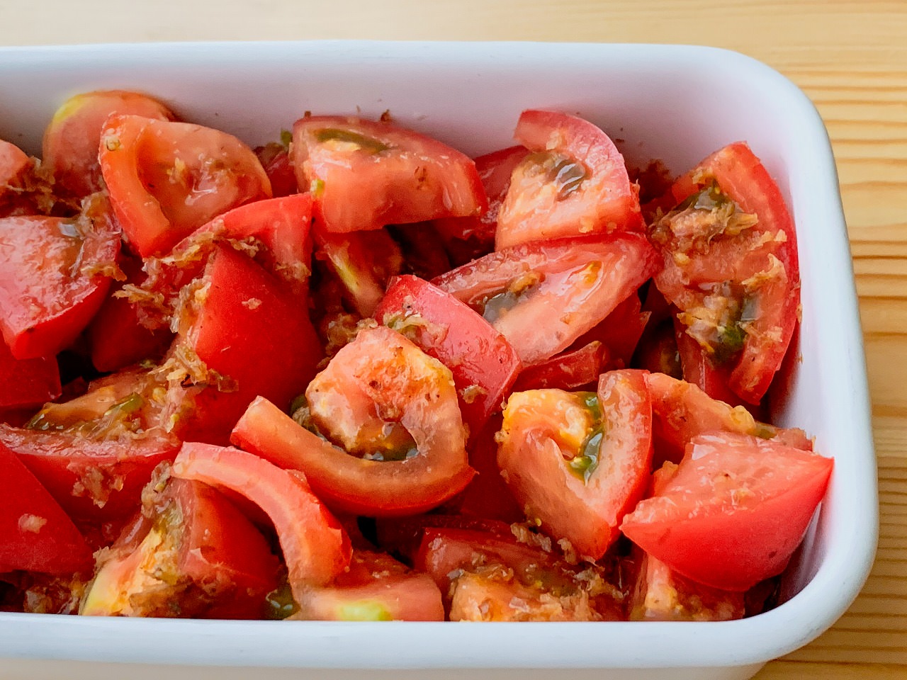 【野菜ひとつ】トマトの和風ノンオイルサラダ