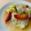 白菜とソーセージのコンソメスープ