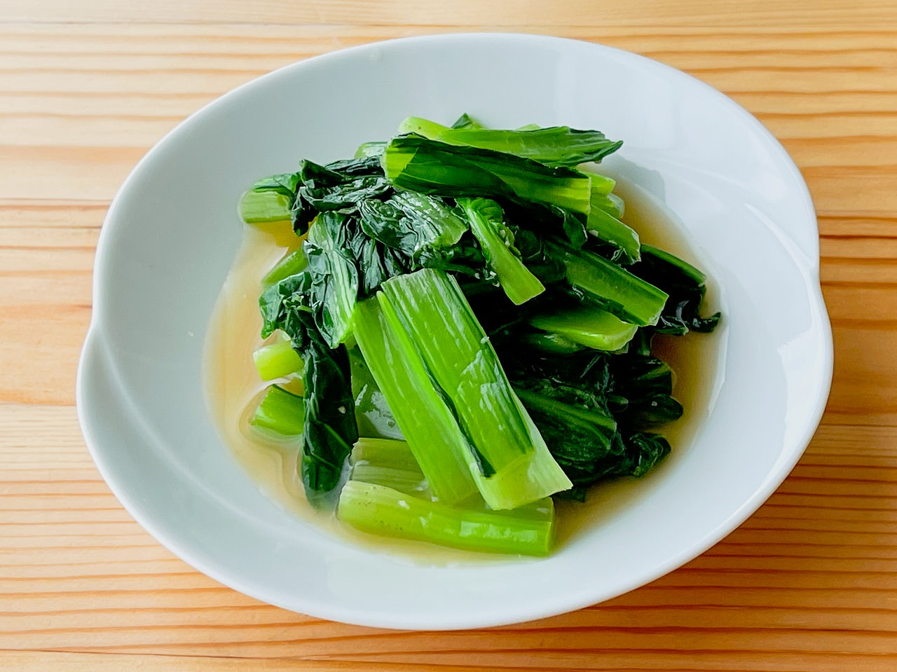 【野菜ひとつ】小松菜のわさび風味おひたし