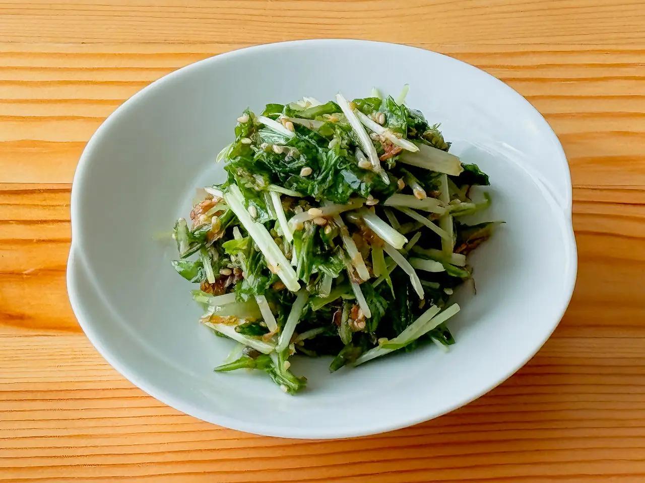 【野菜ひとつ】水菜大量消費サラダ