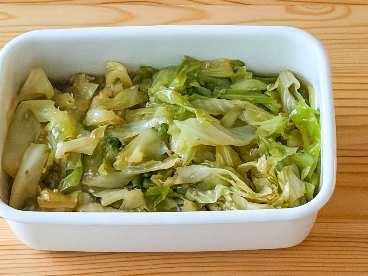 【野菜ひとつ】キャベツのやみつき醤油ごま蒸し