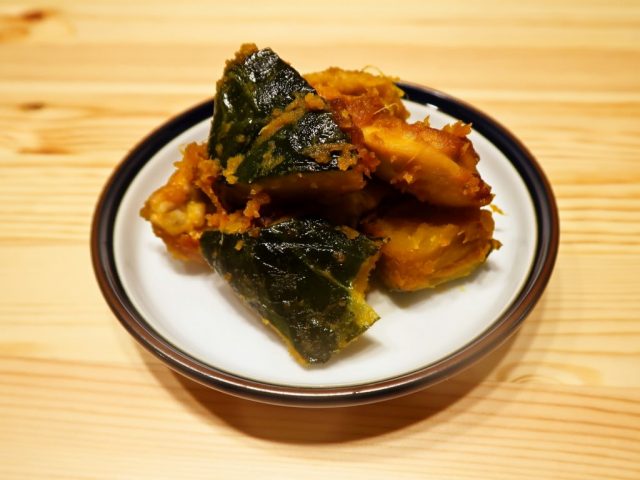 かぼちゃと鶏肉の生姜焼き風