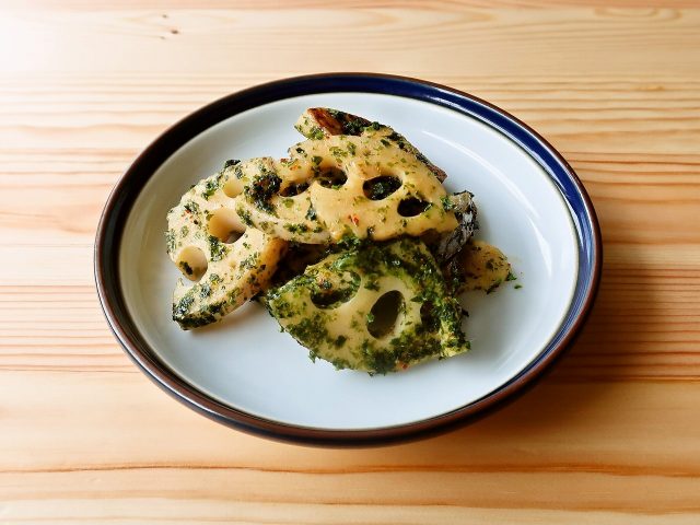 【野菜ひとつ】れんこん青のりまぶし