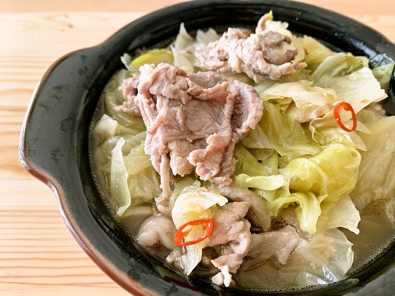 キャベツと豚こまの香味スープ 週末の作り置きレシピ