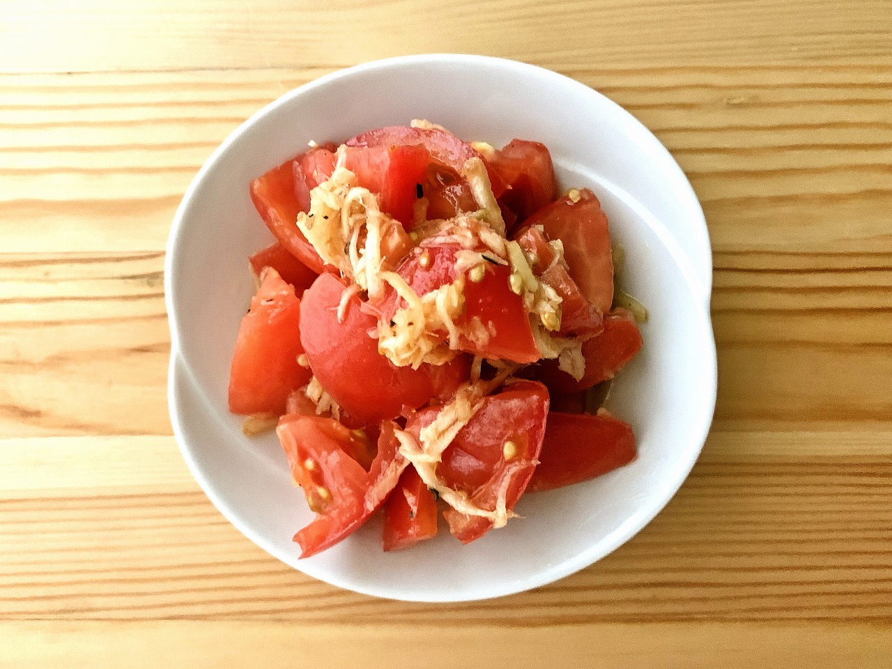トマトの生姜マリネサラダ